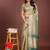 light green organza with thread work and zari weaving saree with blouse