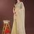 light yellow organza with thread work and zari weaving saree with blouse