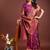purple banrasi art silk with jacquard work and zari weaving saree with blouse