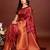 maroon banrasi art silk with jacquard work and zari weaving saree with blouse