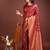 maroon banrasi art silk with jacquard work and zari weaving saree with blouse