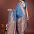 sky blue banrasi art silk with jacquard work and zari weaving saree with blouse
