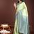 light green lichi art silk with woven zari work saree with blouse