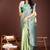 light green lichi art silk with woven zari work saree with blouse