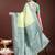 light green lichi art silk with woven zari work saree with blouse