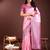 light pink lichi art silk with woven zari work saree with blouse