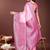 light pink lichi art silk with woven zari work saree with blouse