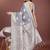 grey linen cotton with jacquard work and zari weaving saree with blouse