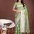light green linen cotton with jacquard work and zari weaving saree with blouse
