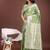 light green linen cotton with jacquard work and zari weaving saree with blouse