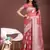 pink linen cotton with jacquard work and zari weaving saree with blouse