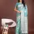 sea green linen cotton with jacquard work and zari weaving saree with blouse