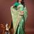 green lichi art silk with jacquard work and zari weaving saree with blouse