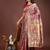 magenta lichi art silk with jacquard work and zari weaving saree with blouse