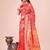red lichi art silk with jacquard work and zari weaving saree with blouse