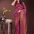 purple art silk fabric with jacquard work and zari weaving saree with blouse