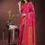 magenta art silk fabric with jacquard work and zari weaving saree with blouse