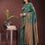 dark green art silk fabric with jacquard work and zari weaving saree with blouse