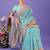 sea green linen cotton with jacquard work and zari weaving saree with blouse