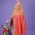 orange linen cotton with jacquard work and zari weaving saree with blouse
