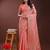 peach cotton with with jacquard work and zari weaving saree with blouse