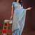 sky blue cotton with with jacquard work and zari weaving saree with blouse
