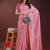 pink cotton with with jacquard work and zari weaving saree with blouse