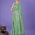 green cotton with with jacquard work and zari weaving saree with blouse