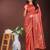red art silk fabric with jacquard work and zari weaving saree with blouse