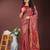 maroon art silk fabric with jacquard work and zari weaving saree with blouse