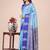 sky blue lichi art silk with printed and zari weaving saree with blouse