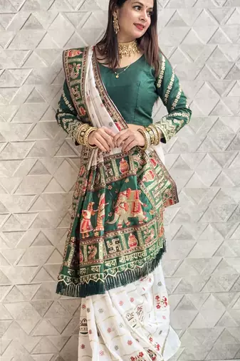 New Designer Heavy Soft Silk Embroidered Women's Saree With Blouse Set