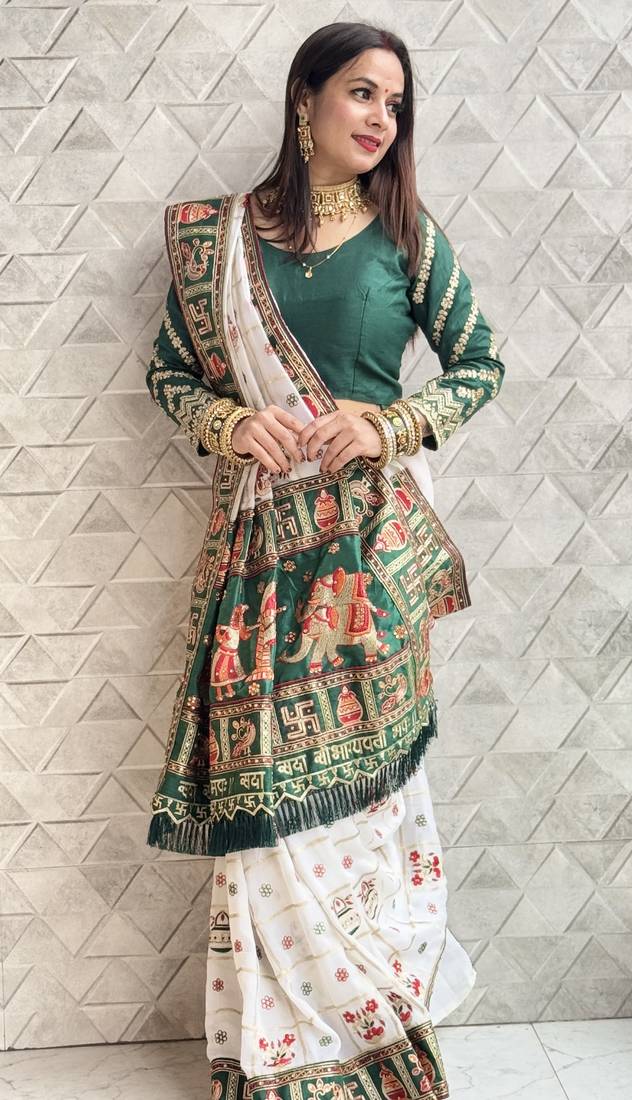 New Designer Heavy Soft Silk Embroidered Women's Saree With Blouse Set