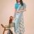 teal linen cotton with jacquard work and zari weaving saree with blouse