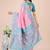 pink lichi art silk with printed and zari weaving saree with blouse