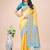 yellow lichi art silk with printed and zari weaving saree with blouse