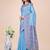 sky blue lichi art silk with printed and zari weaving saree with blouse