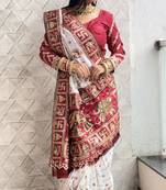 New Heavy Soft Silk Embroidered Work Women's Saree With Blouse Set 