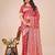 red linen cotton with jacquard work and zari weaving saree with blouse