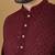 Maroon cotton rayon sequins work straight men's kurta pyjama