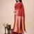 red linen cotton with jacquard work and zari weaving saree with blouse