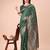 green lichi art silk with woven zari work saree with blouse