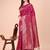 magenta lichi art silk with woven zari work saree with blouse