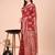 maroon cotton fabric with with jacquard work and zari weaving saree with blouse