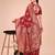 maroon cotton fabric with with jacquard work and zari weaving saree with blouse