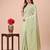 light green cotton fabric with with jacquard work and zari weaving saree with blouse
