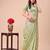 light green cotton fabric with with jacquard work and zari weaving saree with blouse