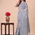 grey cotton fabric with with jacquard work and zari weaving saree with blouse