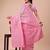 pink cotton fabric with with jacquard work and zari weaving saree with blouse