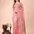 pink linen cotton with jacquard work and zari weaving saree with blouse